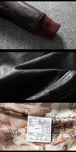 Load image into Gallery viewer, Air Force Flight Jacket Fur Collar Genuine Top Layer Cow Leather Jacket Men Brown Cowhide Men's Winter Military G1 Jacket 6XL
