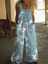 Load image into Gallery viewer, Jumpsuits Para Mujer Elegantes Women's Casual Sleeveless Loose Pocket Overalls Women's Long Jumpsuit Jumsuite Mujer Kombinezony
