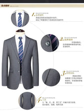 Load image into Gallery viewer, Suit (Blazer+Pants) Men's Fashion Business Outdoor Gentleman Trend Solid Color Casual Slim-fit Wedding Host Gentleman Suit S-6XL
