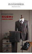 Load image into Gallery viewer, High Quality Men's Suit (jacket+vest+pants) Formal Business Office Men's Suits Groom Wedding Party Dress Solid Color Suit S-4XL
