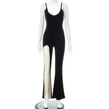Load image into Gallery viewer, Gauze Jumpsuits Solid Black Jump Suits For Women Overalls Sleeveless Combinaison Femme Flare Pants Romper Monos Mujer Elegante
