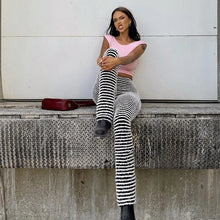 Load image into Gallery viewer, Striped Women High Waist Leggings
