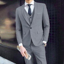 Load image into Gallery viewer, Men Blazers 3 Pieces Slim Fit Turn down Collar Vest Pants Jackets Suit
