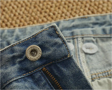 Load image into Gallery viewer, Ripped hole plankton handsome high street trend denim shorts men summer everything to do old washed pants five quarter pants

