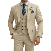 Load image into Gallery viewer, Mens 3 Piece Slim Fit Double Breasted Suit
