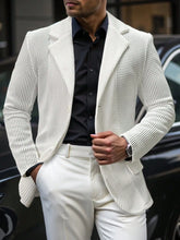 Load image into Gallery viewer, Summer Men's  Knitted  Blazer Single-breasthed Lightweight Casual Outerwear
