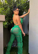 Load image into Gallery viewer, Sexy Two Piece Pant Sets Women Hollow Out Trousers Matching Sets Strapless Tassels Hole Pencil Pants Suits High Street Summer

