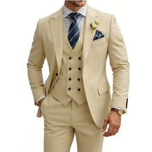 Load image into Gallery viewer, Mens 3 Piece Slim Fit Double Breasted Suit

