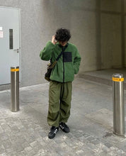 Load image into Gallery viewer, Streetwear Harajuku Winter Jackets Plush Fleece Coats Hip Hop Oversized Zipper Jacket No. 8 Billiard Patchwork Jacket Outwear
