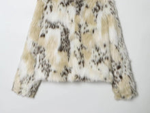 Load image into Gallery viewer, KONDALA Casual Leopard Faux Fur Jackets Women Long Sleeve Buttons Loose Jackets Fashion 2025 Autumn Winter Thick Warm Outwears
