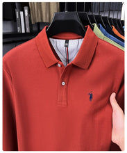 Load image into Gallery viewer, High end brand 100% cotton long sleeve polo shirt fashion luxury pony embroidery business casual comfort new Paul men's T-shirt
