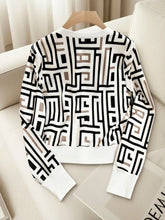 Load image into Gallery viewer, Women`s Knitted  Retro Geometric Pattern Casual Office Jacket
