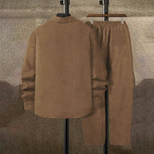 Load image into Gallery viewer, Men's  corduroy  Long sleeve shirt and pants casual suit
