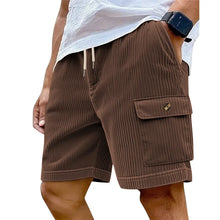 Load image into Gallery viewer, American Men's Heavy Loose Four Seasons Hip Hop Casual Sports Running Corduroy Tooling Shorts
