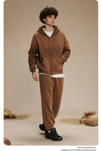 Lade das Bild in den Galerie-Viewer, ZODF  Retro  Men Spray-Dyed Zipper Hoodies Unisex
