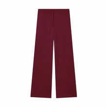Load image into Gallery viewer, Women Suit Pants Two-Piece Set Buckle Decoration Long Sleeve Blazer Coat + Straight-Leg Pants 2 Pieces Sets Chic Woman Outfits
