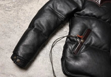 Load image into Gallery viewer, YR-Original Thick Leather Winter Jacket, Vintage Style, Heavy Real Cowhide Coat, 400g Duck Down Cloth, Quality Wholesales
