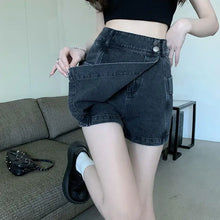 Load image into Gallery viewer, High Waist Denim Women Loose Slimming Hip Covering Skirt  Shorts
