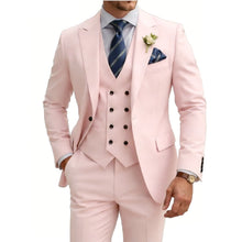 Load image into Gallery viewer, Mens 3 Piece Slim Fit Double Breasted Suit
