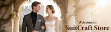 Load image into Gallery viewer, Men Suits 2 Pieces Jacket Pants Skinny Fashion Beaded Groom Wedding Tuxedos
