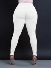 Cargar imagen en el visor de la galería, Women's Casual High-waisted Denim Small Pants
