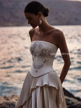 Load image into Gallery viewer, Moden Mini Bridal Dresses A-Line Backless Corset Party Dress Customized Short Prom Gown vestidos de novia
