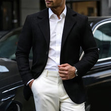 Load image into Gallery viewer, Men  Single Button Blazers Turn Down Collar Jackets Long Sleeve Suit
