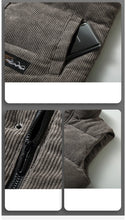 Load image into Gallery viewer, 2025 New Vest Jacket Men's Autumn Winter Warm Coat Stand Collar Padded Waistcoat Corduroy Work Wear Male Clothes M-5XL
