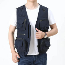Load image into Gallery viewer, Multipocket Quick Dry Mesh Fishing Vests Men Outdoor Tactical Vest Hiking Hunting Casual Fisherman Vest Solid Sleeveless Coats
