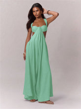 Load image into Gallery viewer, Hollow Out Slim Solid Color Sleeveless Casual Elegant Temperament Simple Jumpsuit

