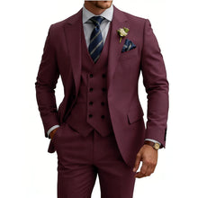 Load image into Gallery viewer, Mens 3 Piece Slim Fit Double Breasted Suit
