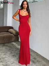 Load image into Gallery viewer, Weird Puss Bow Lace Up  Sleeveless Sexy Backless Maxi Dress

