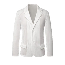 Load image into Gallery viewer, Summer Men's  Knitted  Blazer Single-breasthed Lightweight Casual Outerwear

