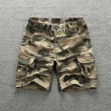 Load image into Gallery viewer, Retro Camouflage Multi-Pocket Cargo Shorts
