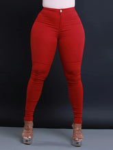 Cargar imagen en el visor de la galería, Women's Casual High-Waisted Denim Skinny Jeans
