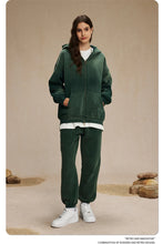 Lade das Bild in den Galerie-Viewer, ZODF  Retro  Men Spray-Dyed Zipper Hoodies Unisex

