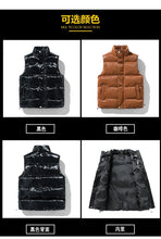 Load image into Gallery viewer, Men Winter Glossy Vest Clothing Male Zipper Vest Jackets Casual Men's Waistcoat Winter Windproof Coats Vest Men's Puffer Vest
