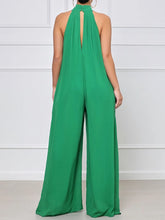 Load image into Gallery viewer, High Neck Sleeveless Wide Leg Jumpsuit
