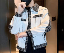 Load image into Gallery viewer, Men's Black Male  Splicing  Korean Reviews Stylish Jacket
