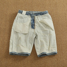 Load image into Gallery viewer, Ripped hole plankton handsome high street trend denim shorts men summer everything to do old washed pants five quarter pants
