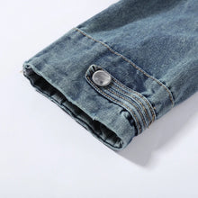 Load image into Gallery viewer, Y2K Style Denim Jacket Shorts Set Women's Stand Collar Button Long Sleeve Coats Low Waist Mini Short 2026 Summer New Lady Outfit
