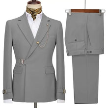 Load image into Gallery viewer, Men's Blazer Pants and Jacket Italian Design Notched Lapel Slim Fit Suit
