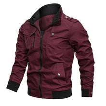 Load image into Gallery viewer, 2023 new Pilot Bomber Jacket Coats Mens Cotton Cargo Jackets With Zipper Pockets Retro Casual Work Jacket Male Clothing Outwear
