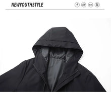 Load image into Gallery viewer, Men Hiking Jacket Spring Autumn Streetwear Fashion Hooded Jacket Casual Zip Up Loose Coat Outdoor Jogging Activewear Windbreaker
