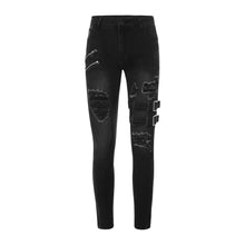 Load image into Gallery viewer, Men Slim Biker Ripped Long Denim  Skinny Jeans

