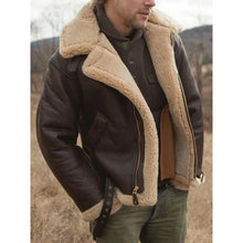 Load image into Gallery viewer, Men's  Jackets Leather and Fur Integrated  Jacket

