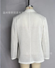 Load image into Gallery viewer, Summer Men's  Knitted  Blazer Single-breasthed Lightweight Casual Outerwear
