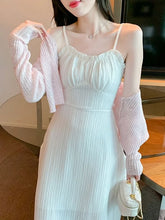 Load image into Gallery viewer, Women's Two Piece Set Long Sleeve Female Outfits Beach Dress Midi New in The Same Vintage Clothing Trend 2025 Elegant Casual
