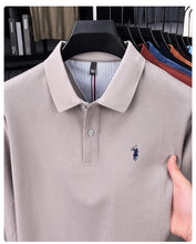 Load image into Gallery viewer, High end brand 100% cotton long sleeve polo shirt fashion luxury pony embroidery business casual comfort new Paul men's T-shirt
