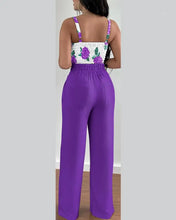 Cargar imagen en el visor de la galería, 2 Piece  V-Neck Strap Shirred Slim Crop Top &amp; Lace-up Wide Leg Pants Sets

